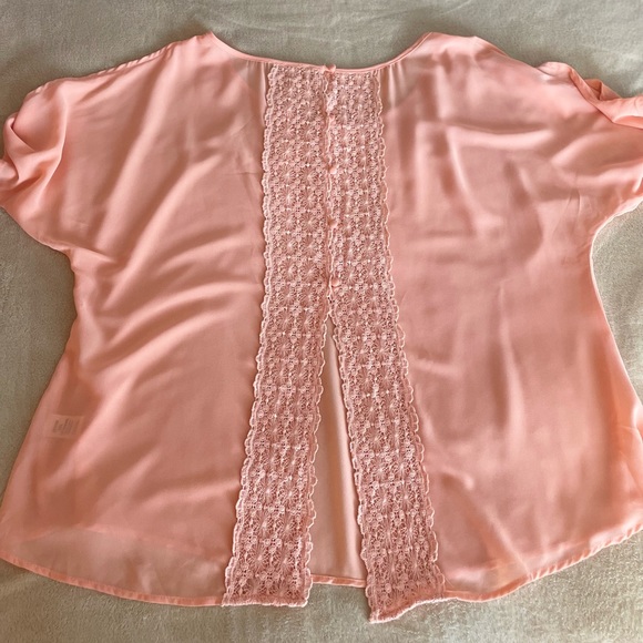 Fashion to Figure Sheer Open Back Blouse - Size 2X - Picture 14 of 15